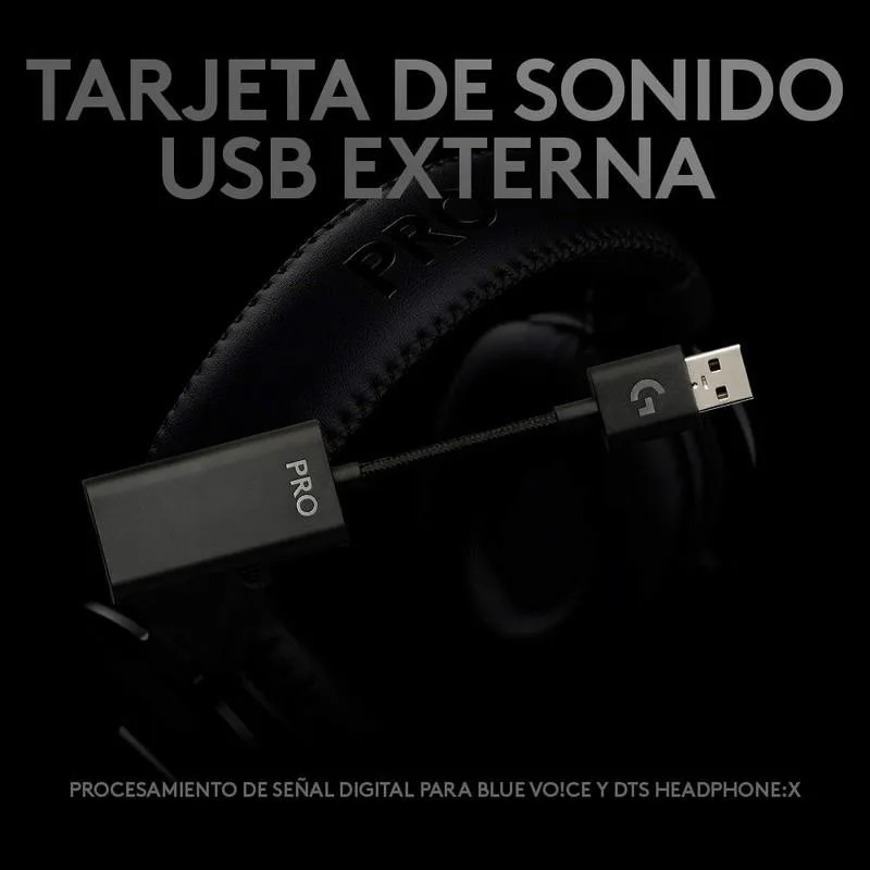 Auriculares + Microfono Logitech G Pro X Usb Black - Imagen 4