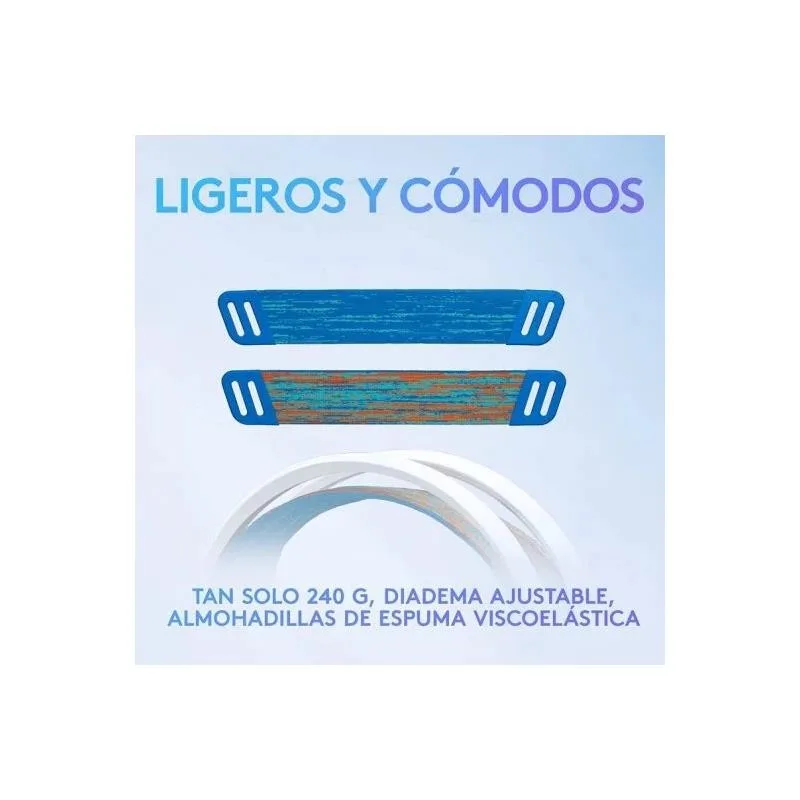 Auriculares + Microfono Logitech Gaming G335 Jack 3.5mm White/blue - Imagen 2