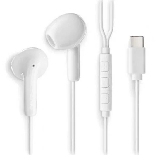 Auriculares + Microfono Ngs Cross Glide In Ear Usb-c White - Imagen 2