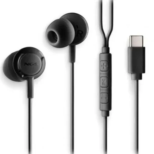 Auriculares + Microfono Ngs Cross Step In Ear Usb-c Black - Imagen 2