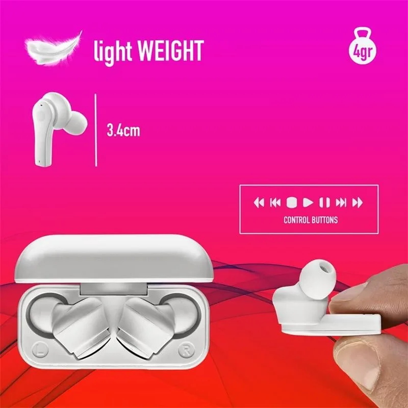 Auriculares Ngs Artica Bloom Earphones Bluetooth Wireless White - Imagen 7