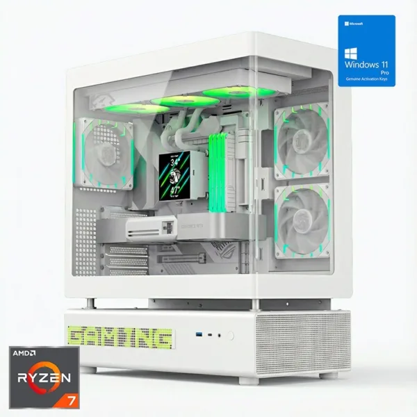 ORDENADOR GAMING N90 WHITE RGB R7 9800X3D/32GB DDR5/SSD2TB NVME/WIFI/R.LIQ/1050W/W11PRO