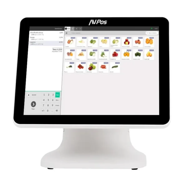 TPV AVPOS K5000 15 ALUMINIO TACTIL I7/8G/SSD128/2ªPAN/W11P/WHITE 3YR