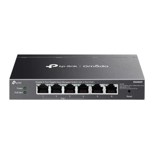 TP-LINK SWITCH OMADA ES206GP DE 6 PUERTOS CON 4 PUERTOS POE+