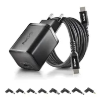 CARGADOR DE PORTATIL HP NGS BUD GAN USB-C 65W 8 CONECTORES + CABLE 1.5M USB-C BLACK