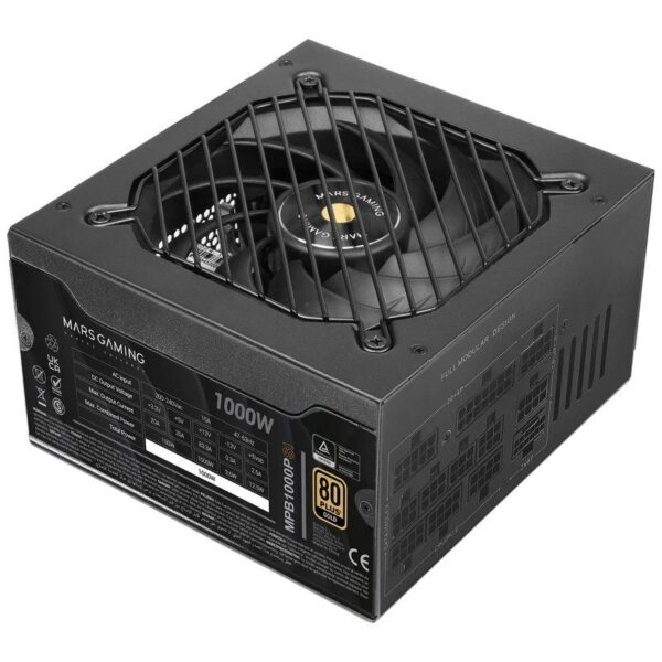 FUENTE DE ALIMENTACION MARS GAMING MBP 1000W 80+ GOLD MODULAR BLACK