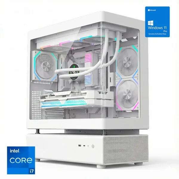 ORDENADOR GAMING N80 WHITE RGB I7 14700K/32G DDR5/SSD1TB NVME/WIFI/REF.LIQ/800W/W11PRO