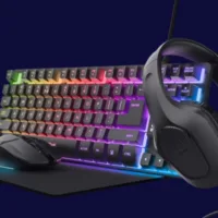 TECLADO + RATON + AURICULARES + ALFOMBRILLA TRUST GXT 780 GAMING BUNDLE BLACK
