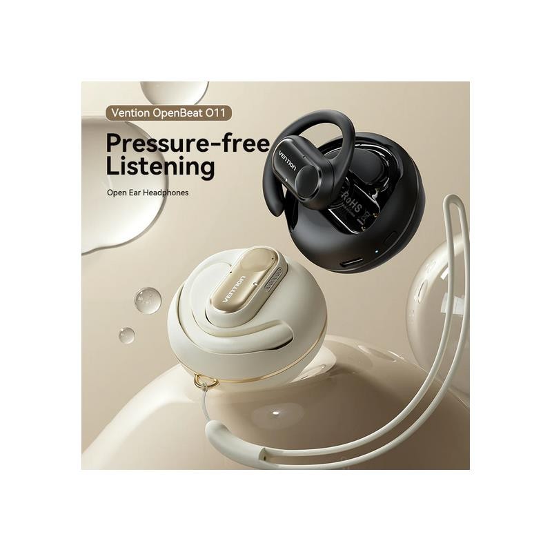 Auriculares Deportivos Vention Openbeat O11 Bluetooth 5.3 Wireless Beige - Imagen 2