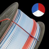 WINKLE FILAMENTO MULTICOLOR AZUL-BLANCO-ROJO PLA- SILK 1.75MM 1 KG