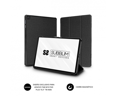 FUNDA TABLET SUBBLIM SHOCK LENOVO TAB M10 FHD PLUS 10.3" NEGRO / TB-X606 (2º GEN) / SUBCST-5SC110