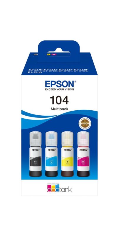 EPSON MULTIPACK BOTE TINTA Nº 104 BK/C/M/Y