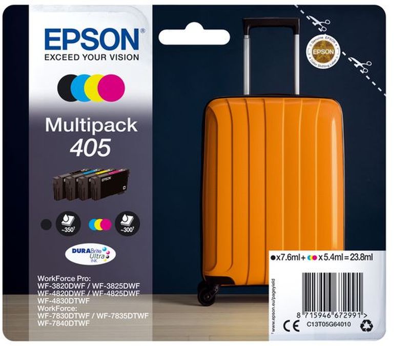 EPSON CARTUCHO TINTA T05G6 Nº 405 VALUE PACK 4 COLORES
