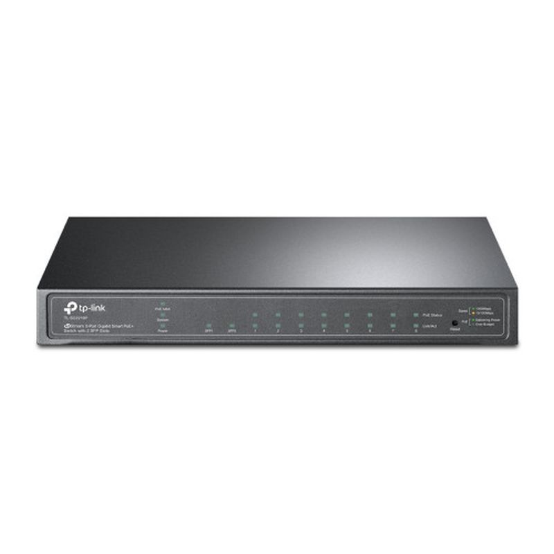 TP-LINK SWITCH TL-SG2210P SMART 8 PUERTOS POE MAS 2 SFP