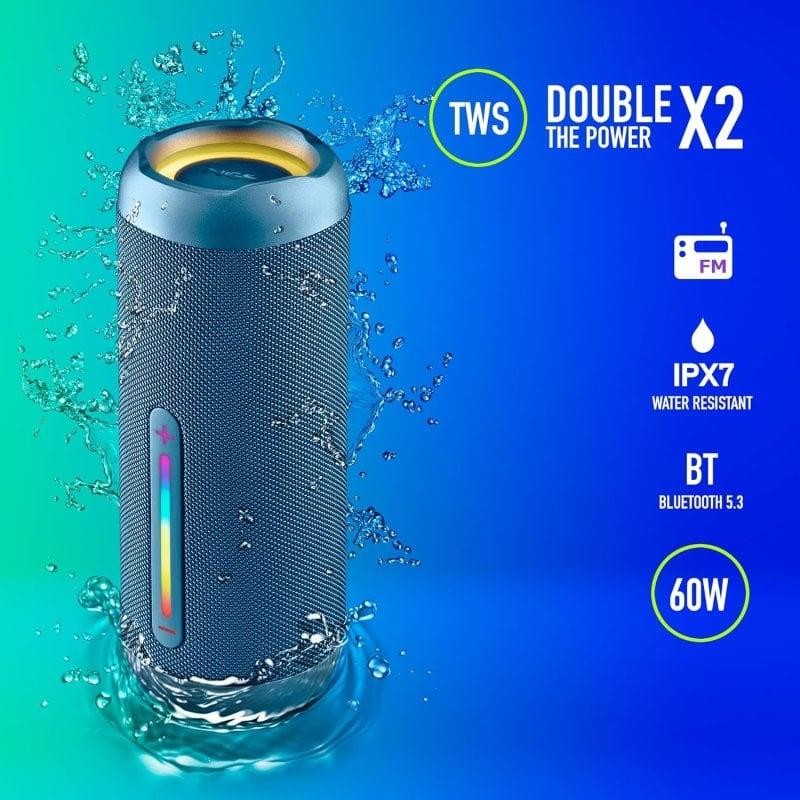 Altavoces Ngs Roller Furia 3 Rgb Portatil Waterproof 60w Ipx7/bt/usb Blue - Imagen 2