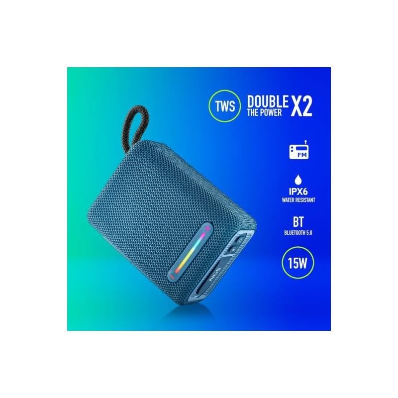 Altavoces Ngs Roller Furia Rgb Portatil Waterproof Ipx6/bt/usb/aux Blue - Imagen 3