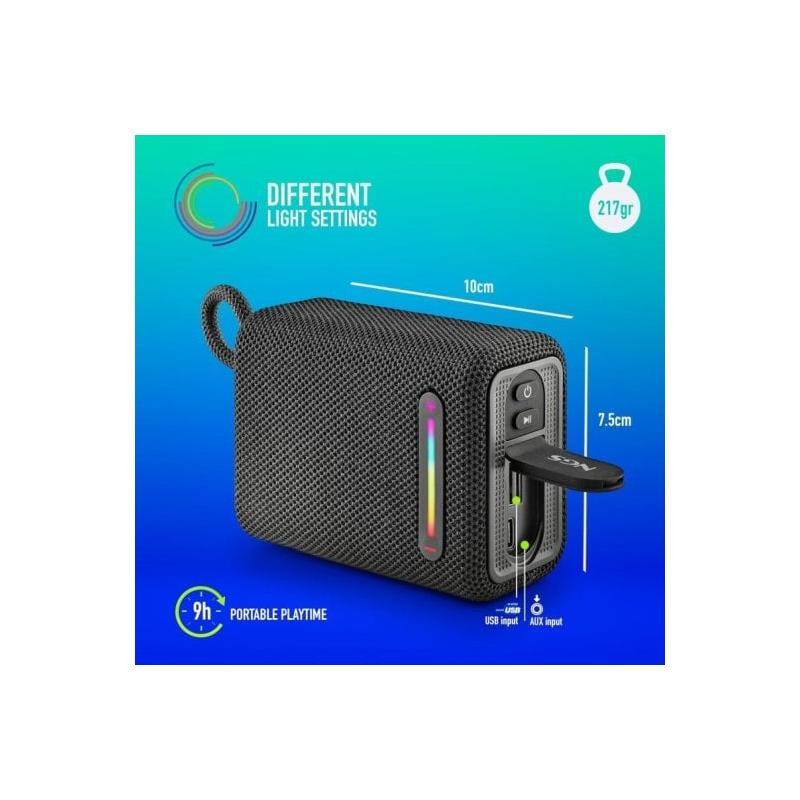 Altavoces Ngs Roller Furia Rgb Portatil Waterproof Ipx6/bt/usb/aux Blue - Imagen 4