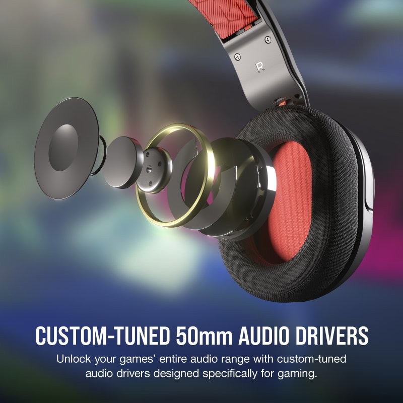 Auriculares + Microfono Corsair Hs35 Usb Gaming Headset Black - Imagen 4