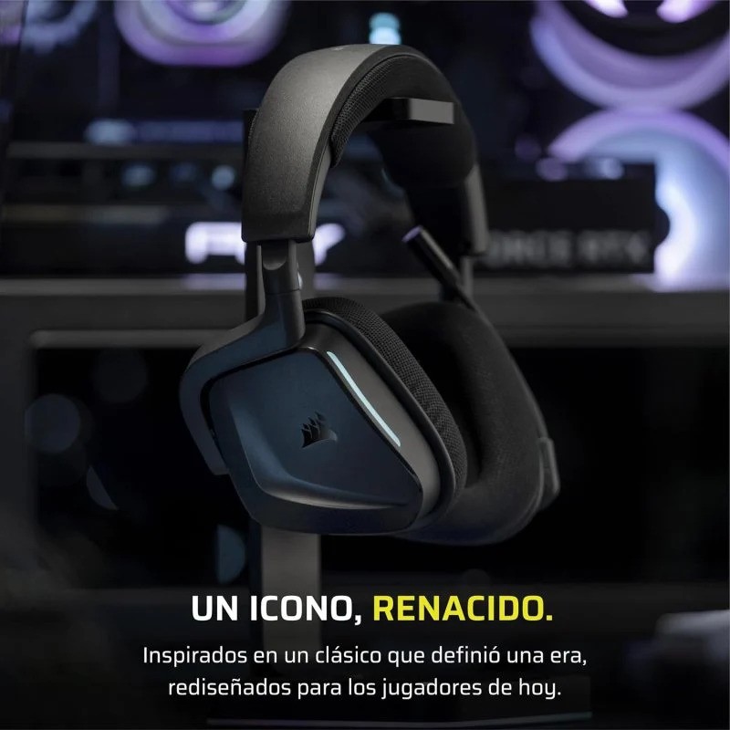Auriculares + Microfono Corsair Void Wireless Gaming Headset Black - Imagen 2