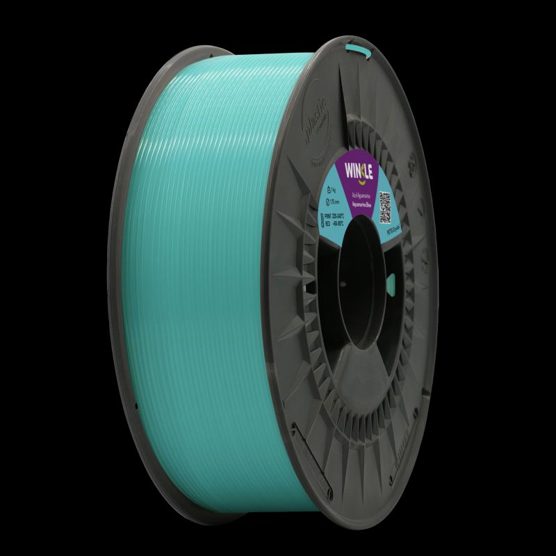 WINKLE FILAMENTO AZUL AGUAMARINA KRYSTAL PETG 1.75MM 1 KG