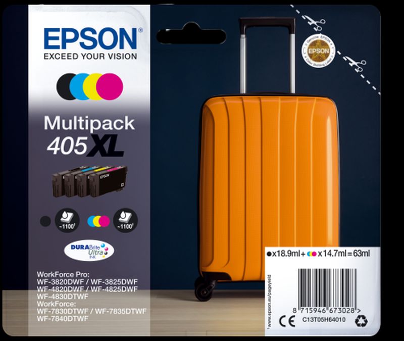 EPSON CARTUCHO TINTA T05H640 Nº 405XL VALUE PACK 4 COLORES