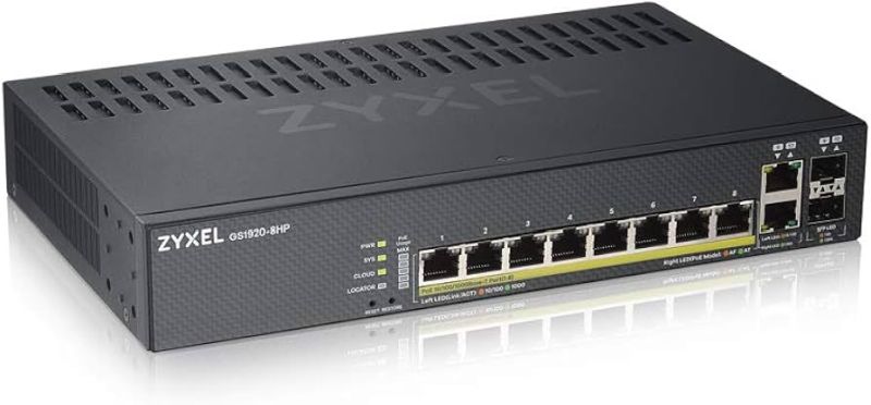 ZYXEL SWITCH GS1920-8HP GESTIONADO 10 PUERTOS
