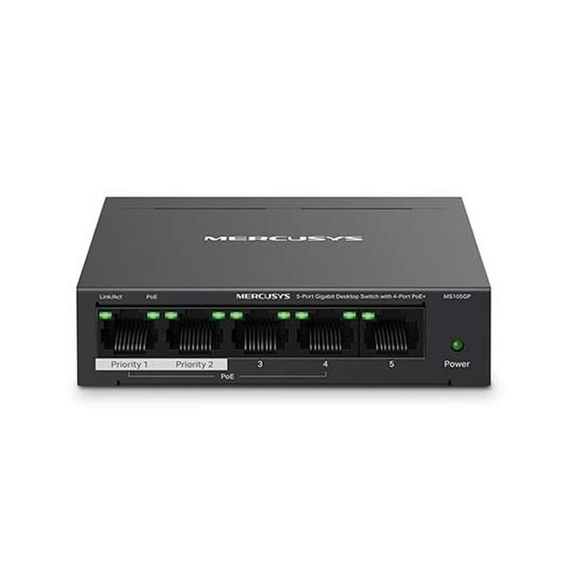 MERCUSYS SWITCH MS105GP 5-PORT 10/100/1000MBPS CON 4 PUERTOS POE+