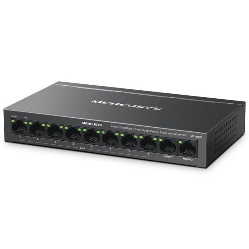 MERCUSYS SWITCH POE+ NO GESTIONABLE 8 RJ45 2 GIGABIT