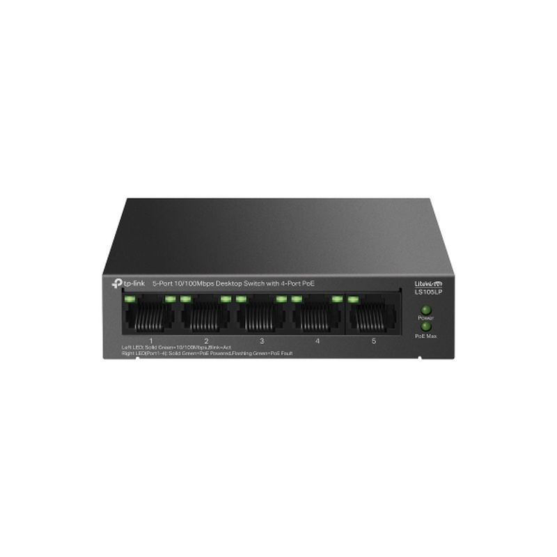 TP-LINK SWITCH LS105LP GIGABIT DE SOBREMESA 5 PUERTOS 10/100 MBPS
