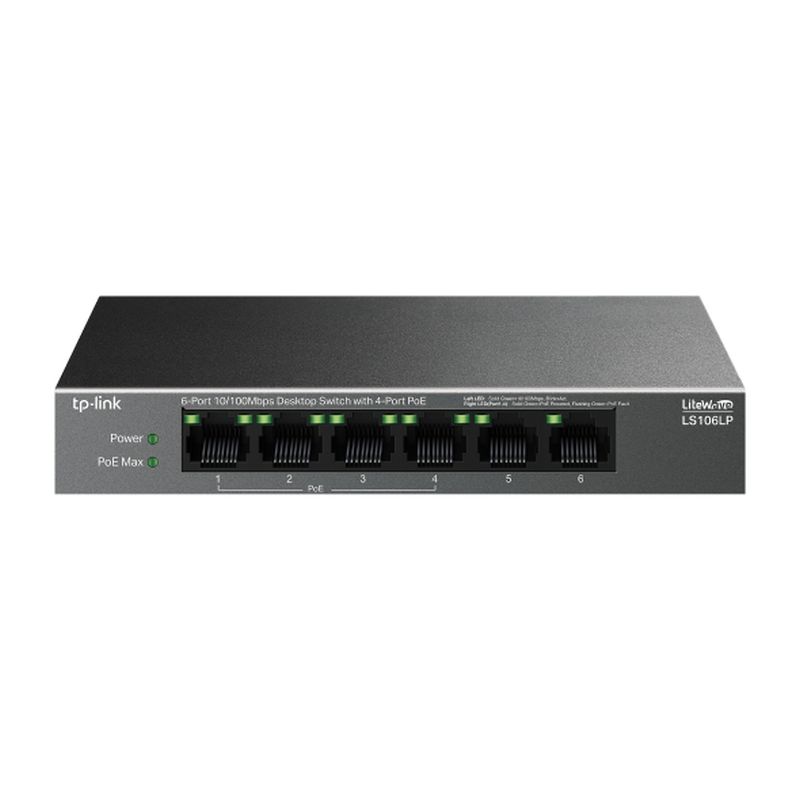 TP-LINK SWITCH LS106LP GIGABIT DE SOBREMESA 6 PUERTOS 10/100 MBPS