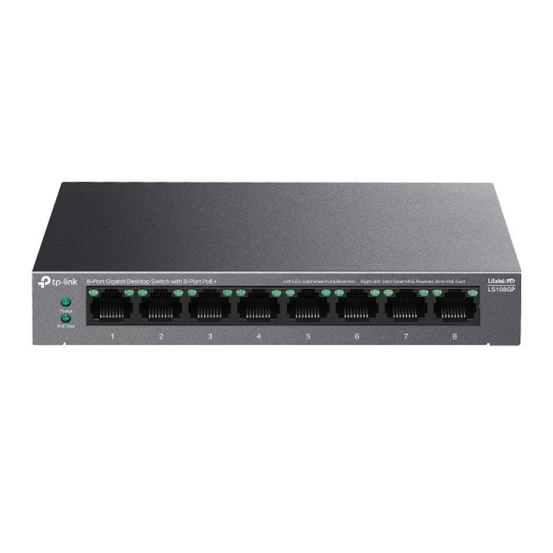 TP-LINK SWITCH LS108GP GIGABIT DE SOBREMESA 8 PUERTOS
