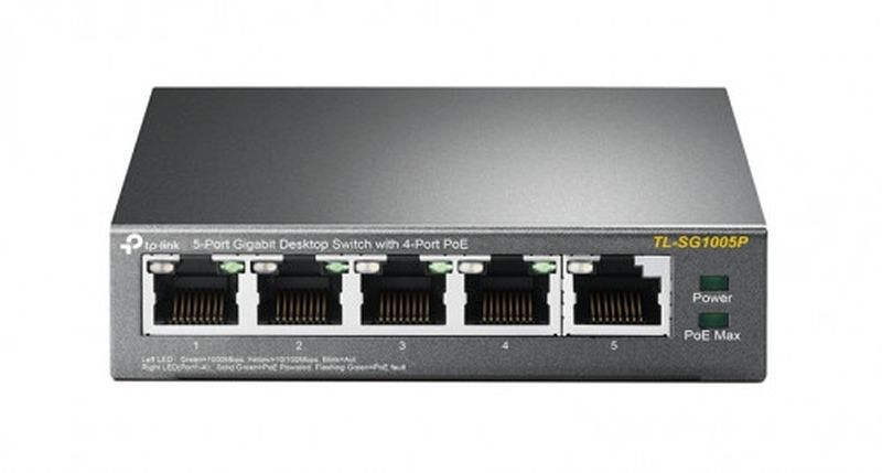 TP-LINK SWITCH DE 5 PUERTOS 10/100/1000 4 PUERTOS POE SG1005P