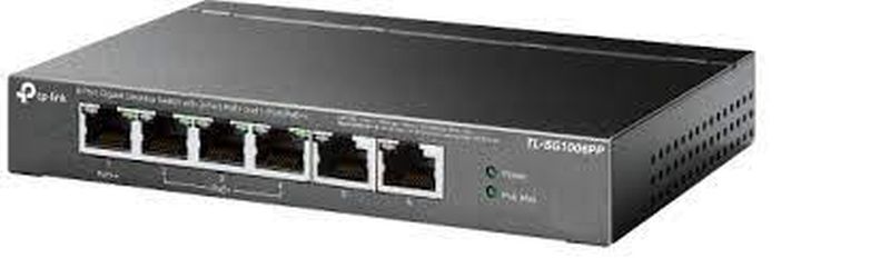 TP-LINK SWITCH SG1006PP DE 6 PUERTOS GIGABIT CON POE+ DE 3 PUERTOS Y POE++ DE 1 PUERTO