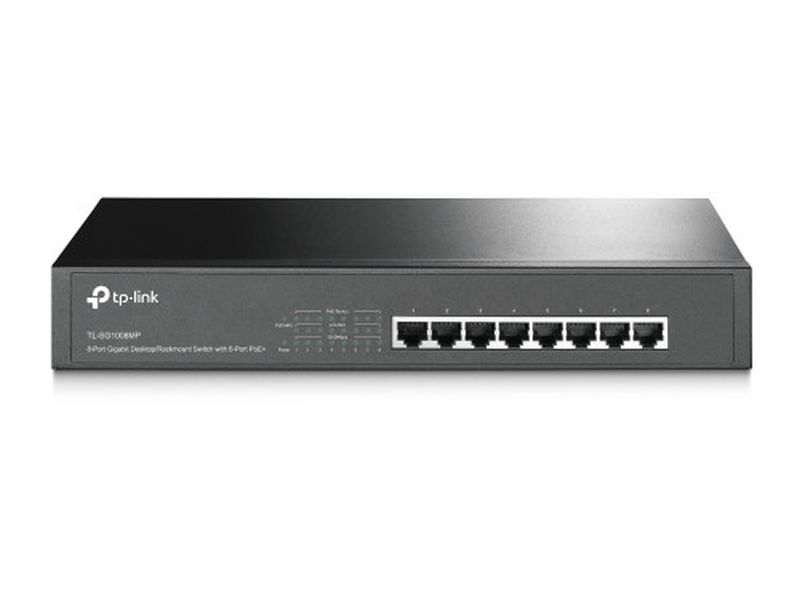 TP-LINK SWITCH SG1008MP DE 8 PUERTOS GIGABIT ESCRITORIO Y RACK CON POE+