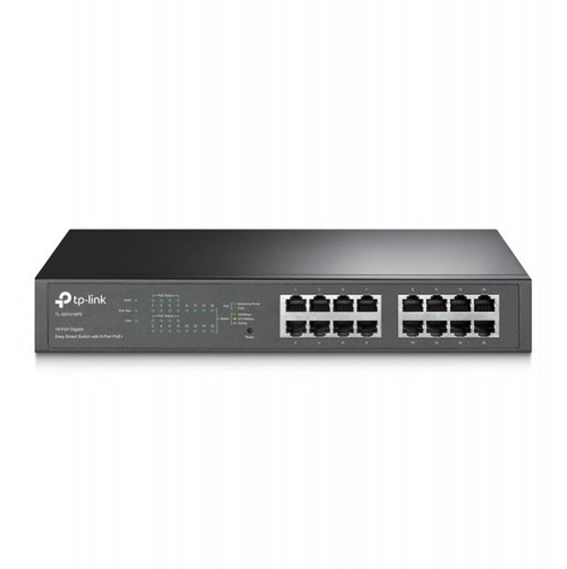 TP-LINK SWITCH TL-SG1016PE EASY SMART DE 16 PUERTOS GIGABIT CON 8 PUERTOS POE+