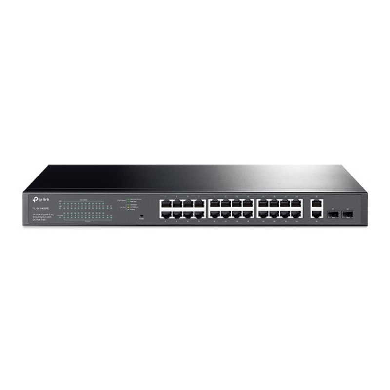 TP-LINK SWITCH TL-SG1428PE SEMIGESTIONABLE POE+ DE 28 PUERTOS 10/100/1000MBPS DE ESTOS 24P POE+ 2GIGA SFP