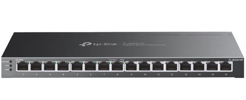 TP-LINK SWITCH TL-SG2016P CONMUTADOR INTELIGENTE GIGABIT JETSREAM DE 18 PUERTOS CON POE+ DE 8 PUERTOS