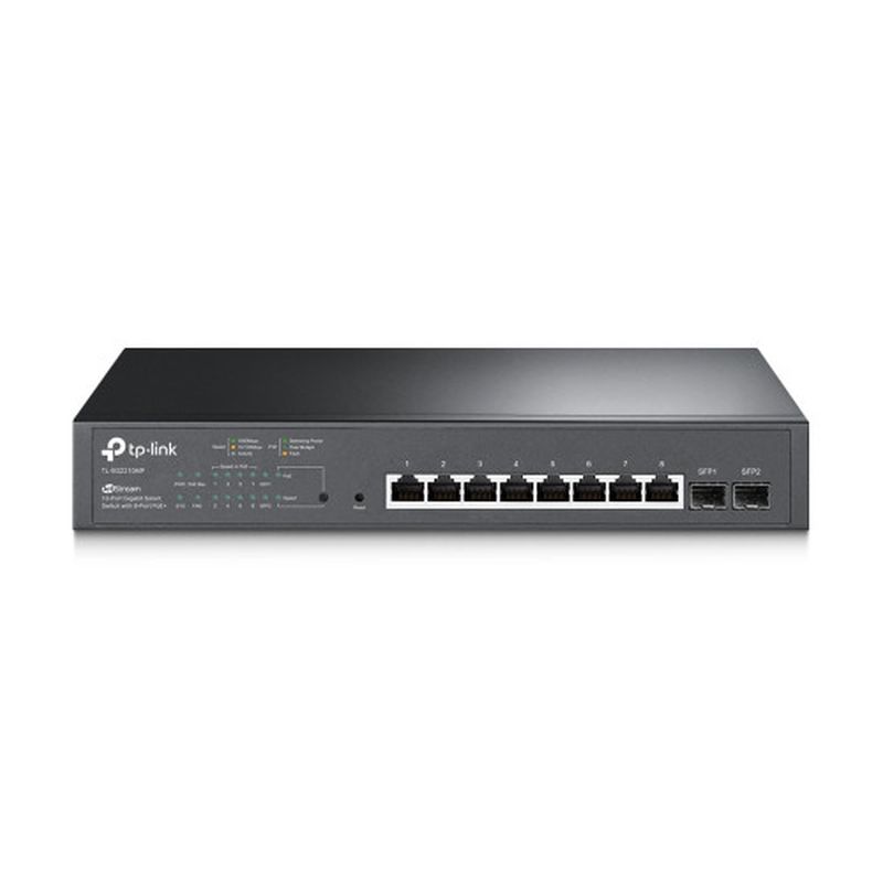 TP-LINK SWITCH TL-SG2210MP SMART 8 PUERTOS POE+ MAS 2 SFP