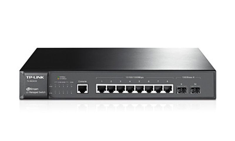 TP-LINK SWITCH TL-SG3210 GESTIONABLE CON 8 PUERTOS GIGABIT L2 LITE JETSTREAM CON 2 SLOTS SFP
