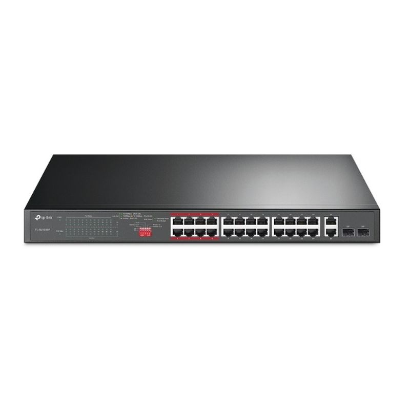 TP-LINK SWITCH TL-SL1226P NO GESTIONABLE POE+ DE 24 PUERTOS 10/100MBPS + 2 PUERTTOS 10/100/1000+ 2-PUERTOS GIGABIT