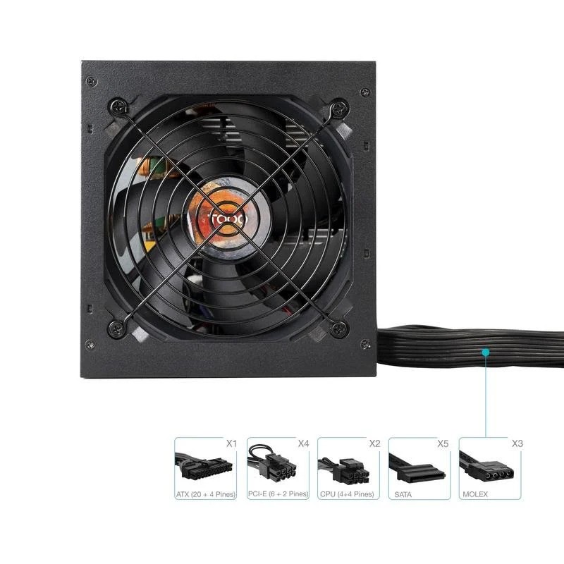 Fuente De Alimentacion Tooq Helios 850w Atx Apfc 80+ Bronze - Imagen 4