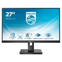 MONITOR PHILIPS 27 IPS MULTIMEDIA ERGONOMICO VGA DVI DP HDMI BLACK