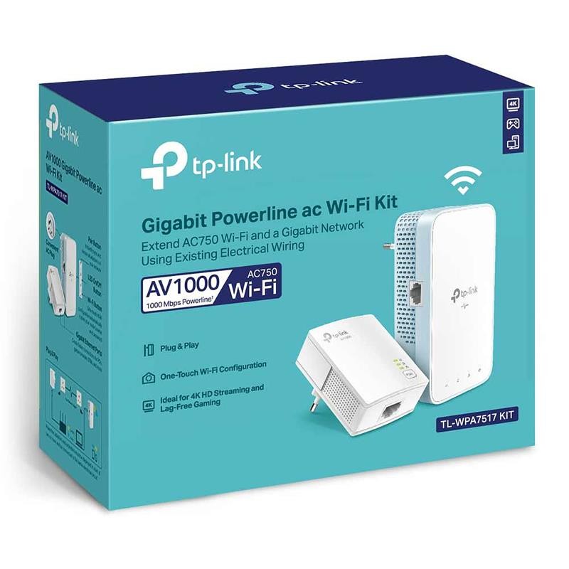 Powerline Tp-link Tl-pa7517kit Ethernet Av1000 2uds - Imagen 3