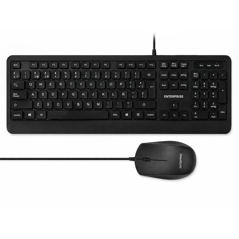 TECLADO + RATON ENTERPRISE PRO KM102 ISLE USB BLACK