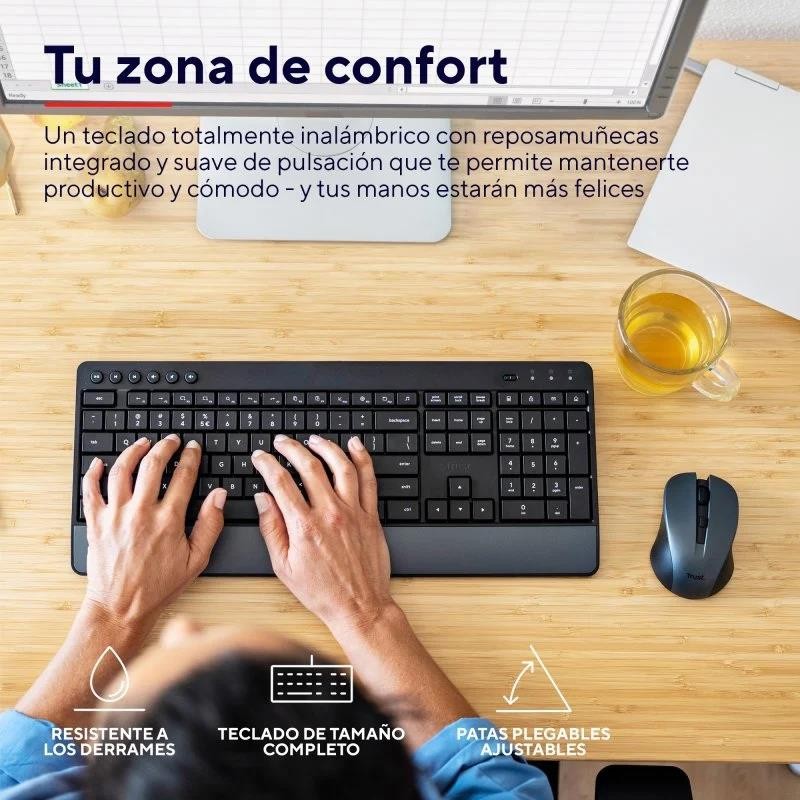 Teclado + Raton Trust Trezo Wireless Black Eco - Imagen 4