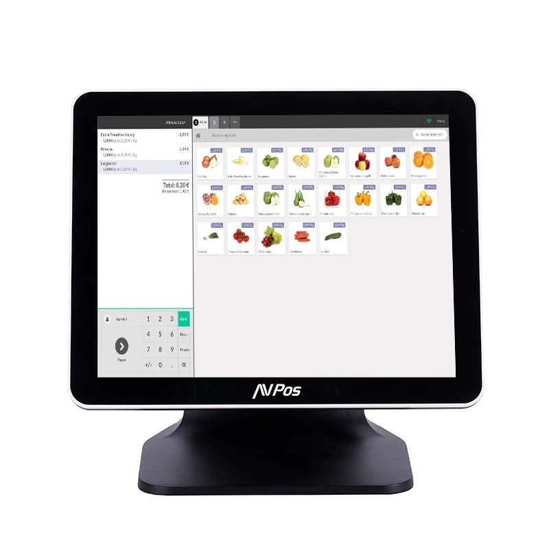 TPV AVPOS K5000 PLUS 15 ALUMINIO INTEL I7/8GB/128GB/LAN 1000/WIFI/MULTIM 3YR GAR/2ªPANTALLA/W11PRO