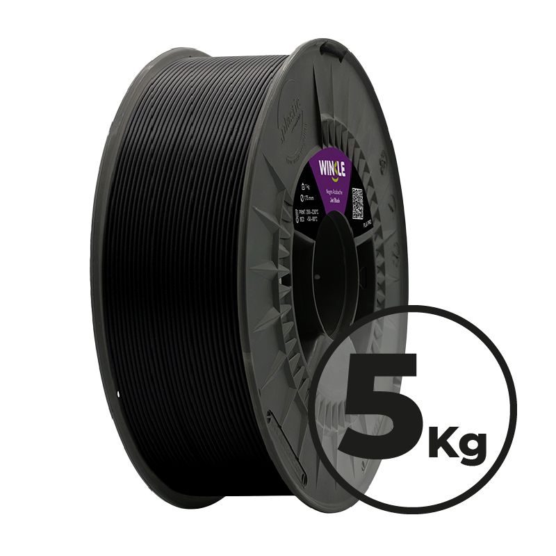 WINKLE FILAMENTO NEGRO AZABACHE PLA-HD 1.75MM 5 KG