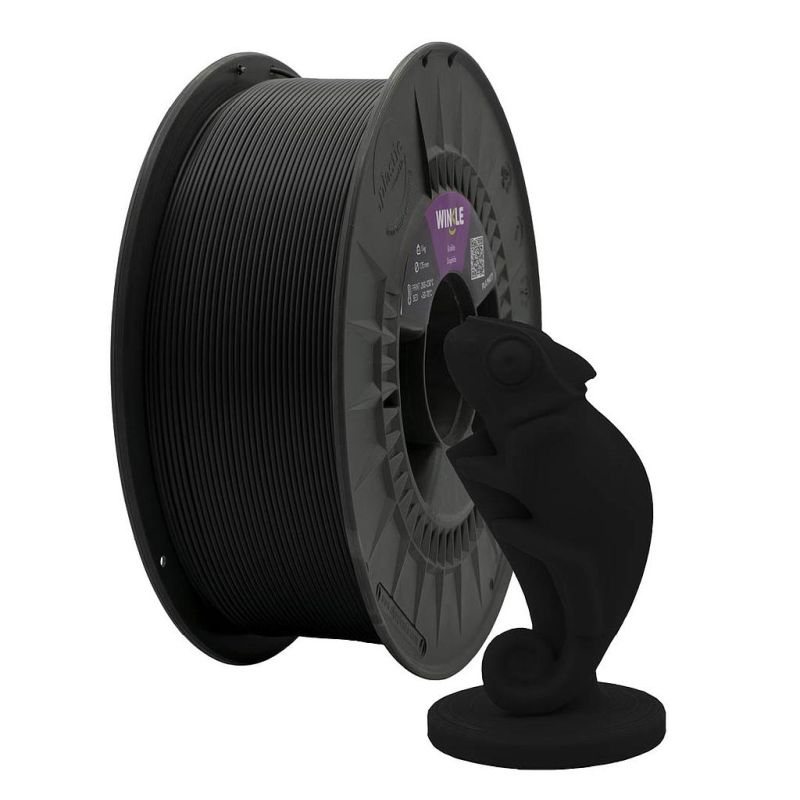 WINKLE FILAMENTO NEGRO GRAFITO MATE PLA-MATT HD 1.75MM 1 KG