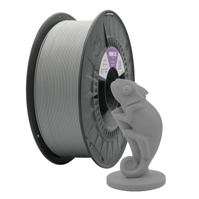 WINKLE FILAMENTO GRIS HUMO MATE PLA-MATT HD 1.75MM 1 KG