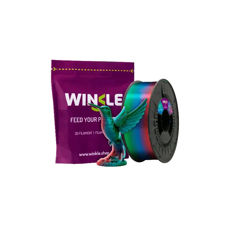 WINKLE FILAMENTO TRICOLOR AURORA BOREAL PLA SILK 1.75MM 1 KG
